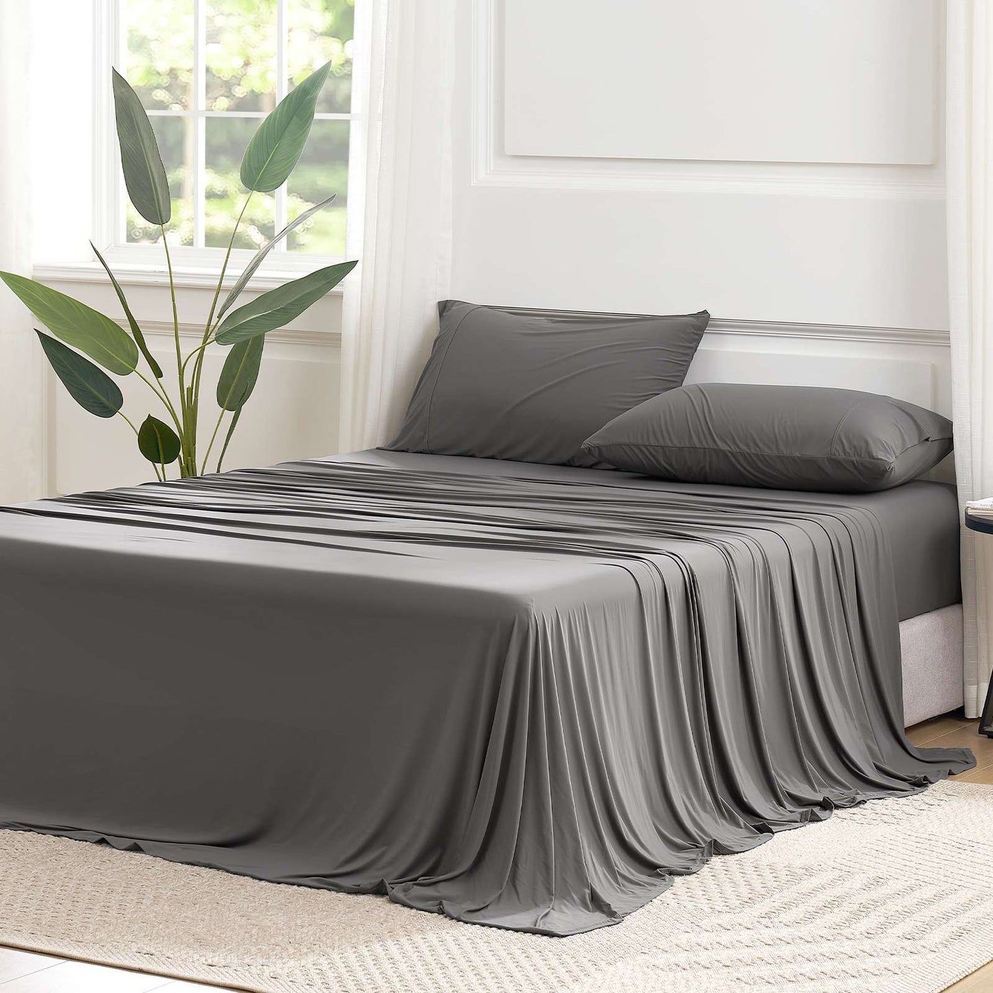 Cooling Sheet Set | Breathable Performance | Deep-Pocket Fit up to 16 in | Soft for Sensitive Skin