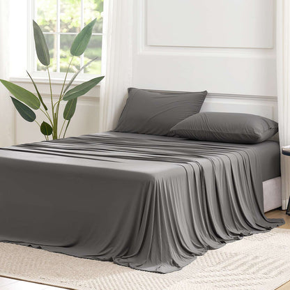 Cooling Sheet Set | Breathable Performance | Deep-Pocket Fit up to 16 in | Soft for Sensitive Skin