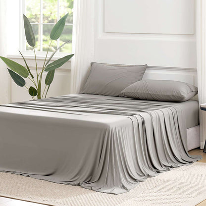 Cooling Sheet Set | Breathable Performance | Deep-Pocket Fit up to 16 in | Soft for Sensitive Skin