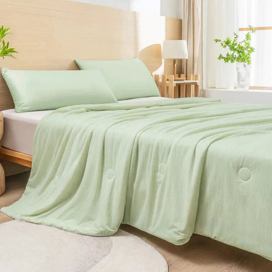 Cooling Summer Blanket | Double-Sided Cooling Fabric | Lightweight Breathable Polyester