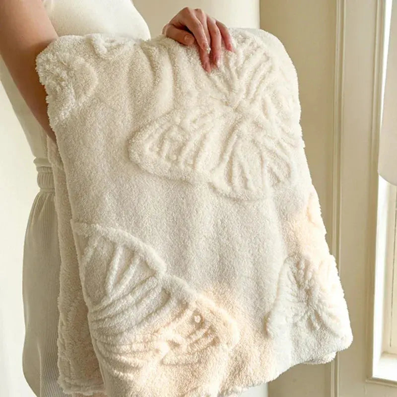 Coral Fleece Blanket | Lightweight Flannel Throw | Machine Washable | Home & Office