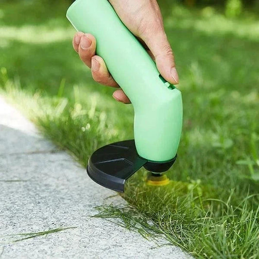 Cordless Mini Weed Trimmer | Adjustable Cutting Head | Extension Pole & Debris Shield