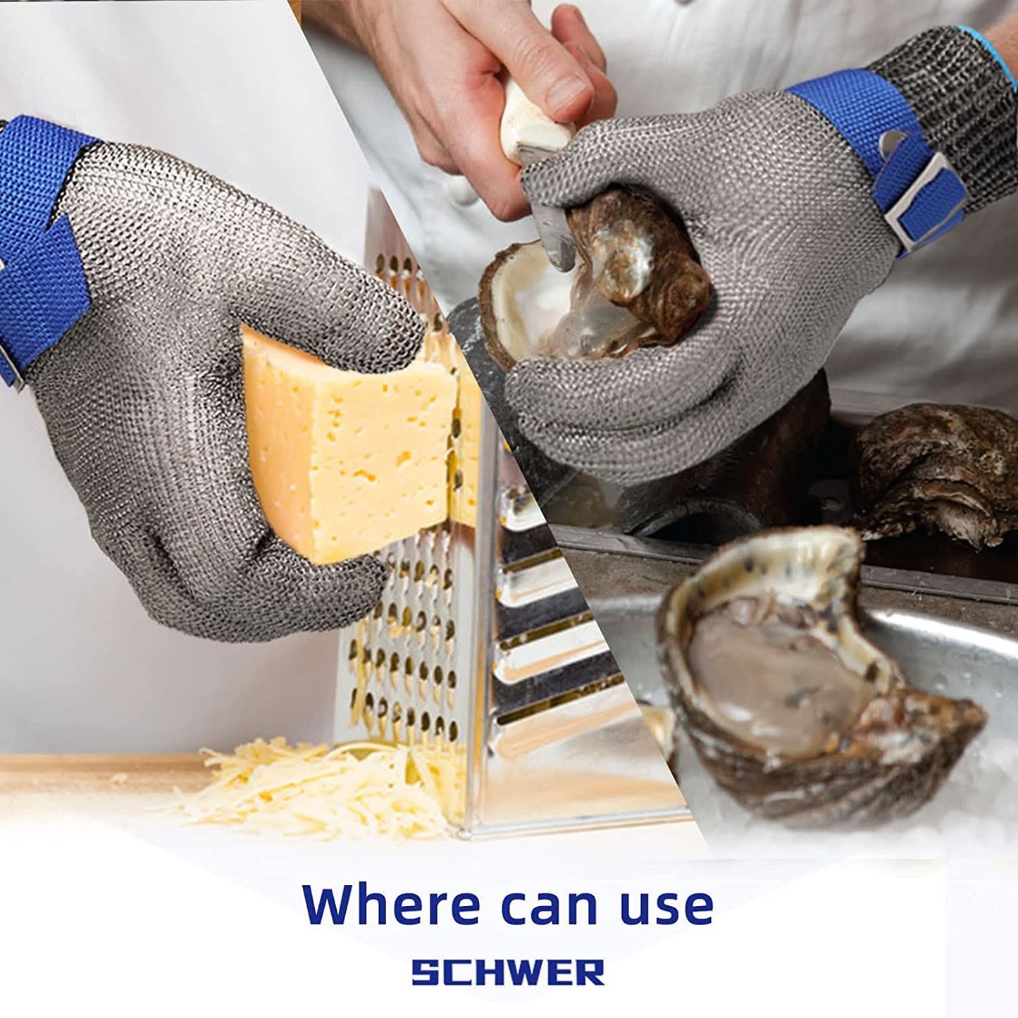 Cut-Resistant Work Gloves | Superior Cut Protection | Stainless Steel Mesh | Comfortable Fit