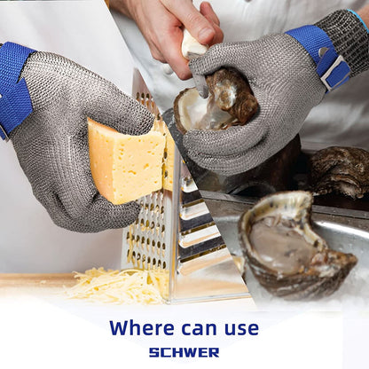 Cut-Resistant Work Gloves | Superior Cut Protection | Stainless Steel Mesh | Comfortable Fit