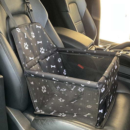 Dog Car Seat | Elevated Booster Seat for Small to Medium Dogs | Waterproof Fabric & Anti-Slip Base