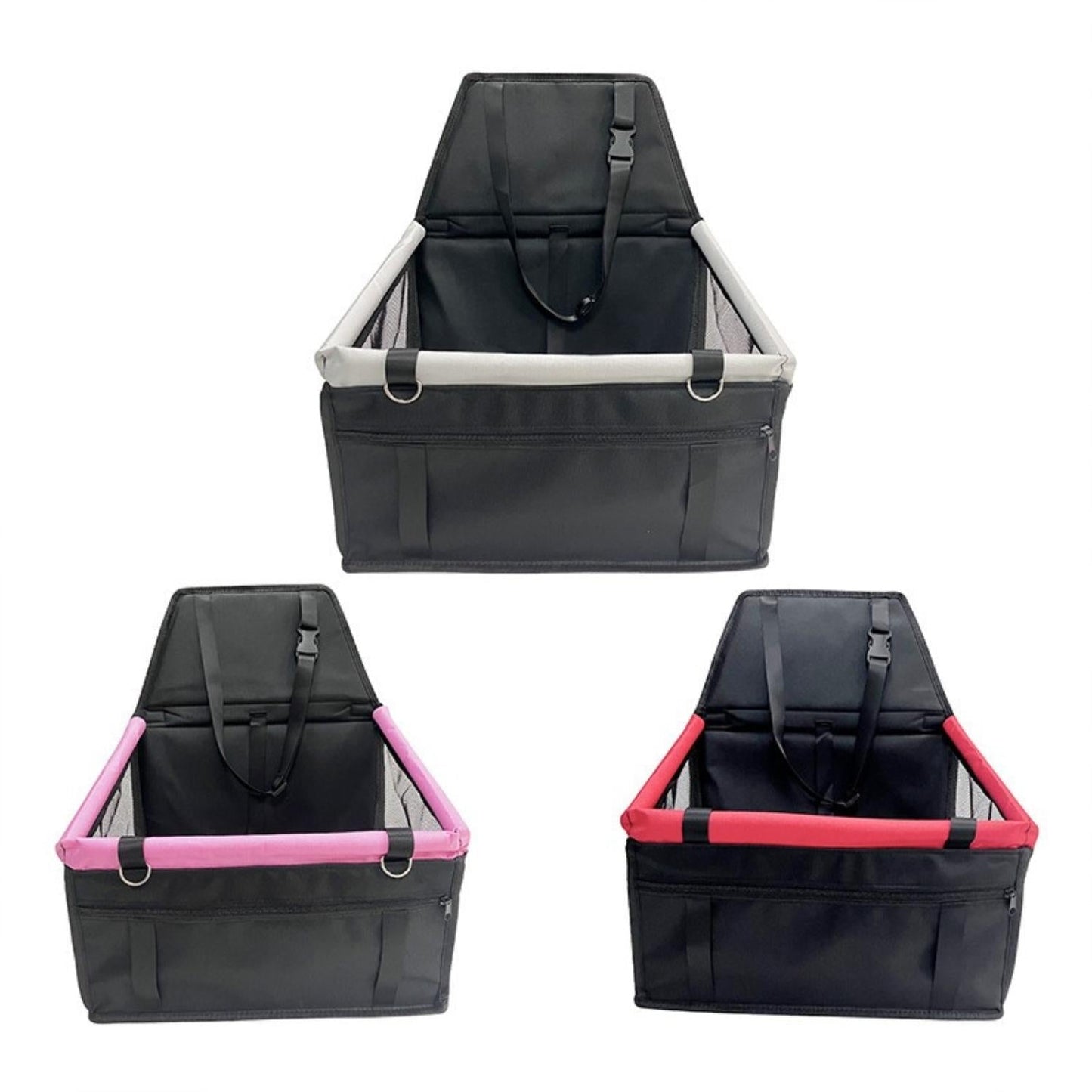 Dog Car Seat | Elevated Booster Seat for Small to Medium Dogs | Waterproof Fabric & Anti-Slip Base