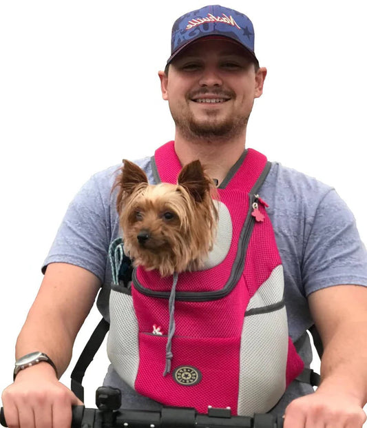 Dog Carrier Backpack | Ventilated Mesh & Padded Base | Adjustable Straps & Side Pockets