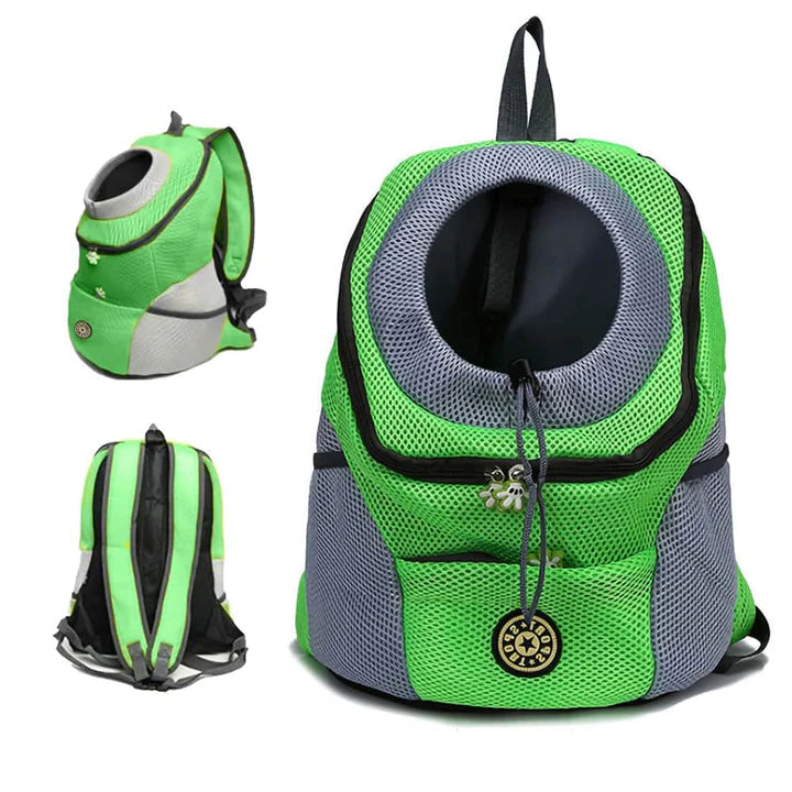 Dog Carrier Backpack | Ventilated Mesh & Padded Base | Adjustable Straps & Side Pockets