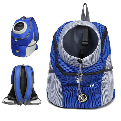 Dog Carrier Backpack | Ventilated Mesh & Padded Base | Adjustable Straps & Side Pockets