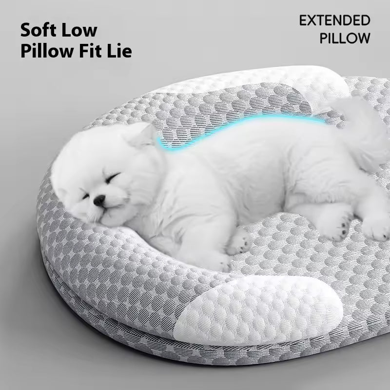 Dog Cooling Mat | Cooling Fiber & 3D Airflow | Waterproof Base & Removable Cover