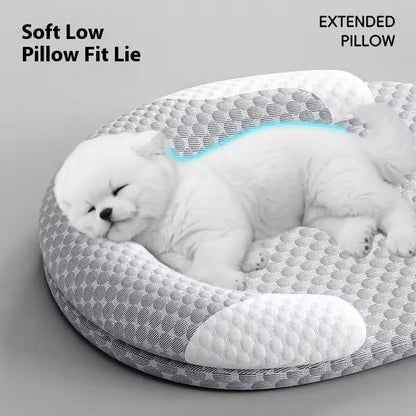 Dog Cooling Mat | Cooling Fiber & 3D Airflow | Waterproof Base & Removable Cover
