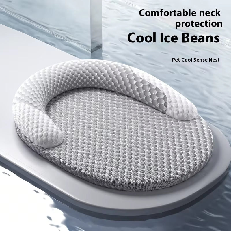 Dog Cooling Mat | Cooling Fiber & 3D Airflow | Waterproof Base & Removable Cover