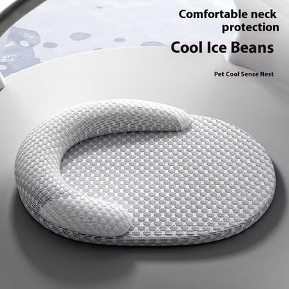 Dog Cooling Mat | Cooling Fiber & 3D Airflow | Waterproof Base & Removable Cover