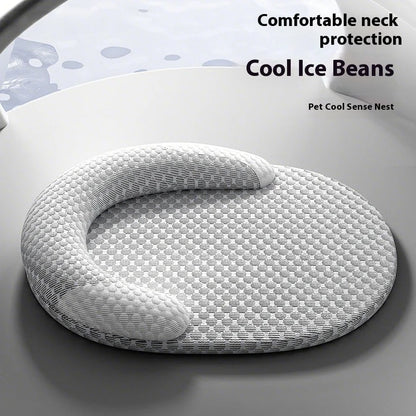 Dog Cooling Mat | Cooling Fiber & 3D Airflow | Waterproof Base & Removable Cover