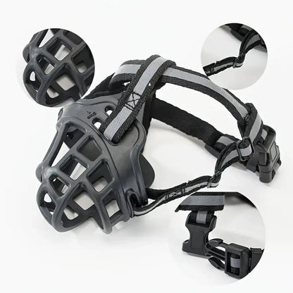 Dog Muzzle | Soft Breathable Polyester Mesh | Adjustable Straps | Comfortable Fit