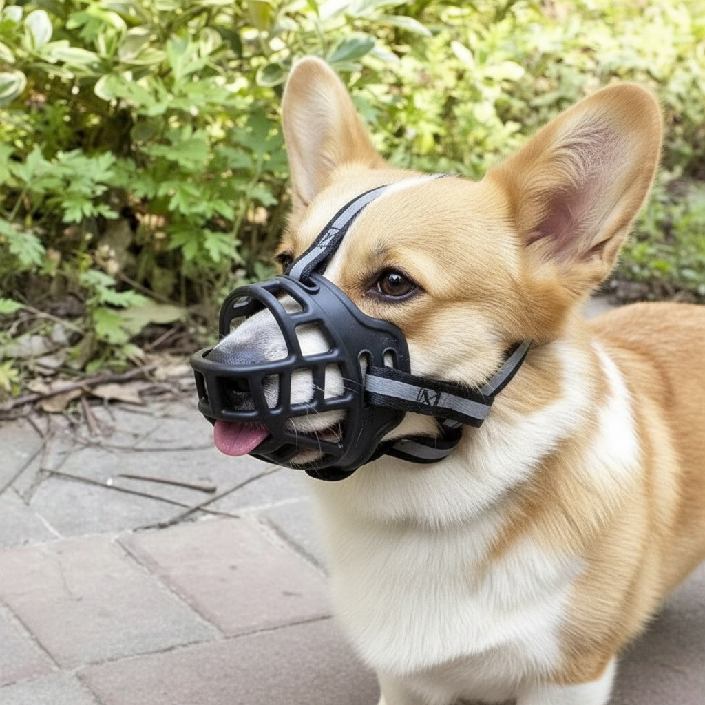 Dog Muzzle | Soft Breathable Polyester Mesh | Adjustable Straps | Comfortable Fit