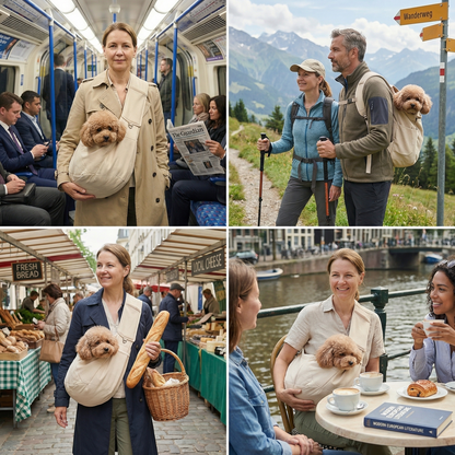 Dog Shoulder Carrier | Breathable Mesh & Water-Resistant | Safety Strap & Ergonomic Hands-Free