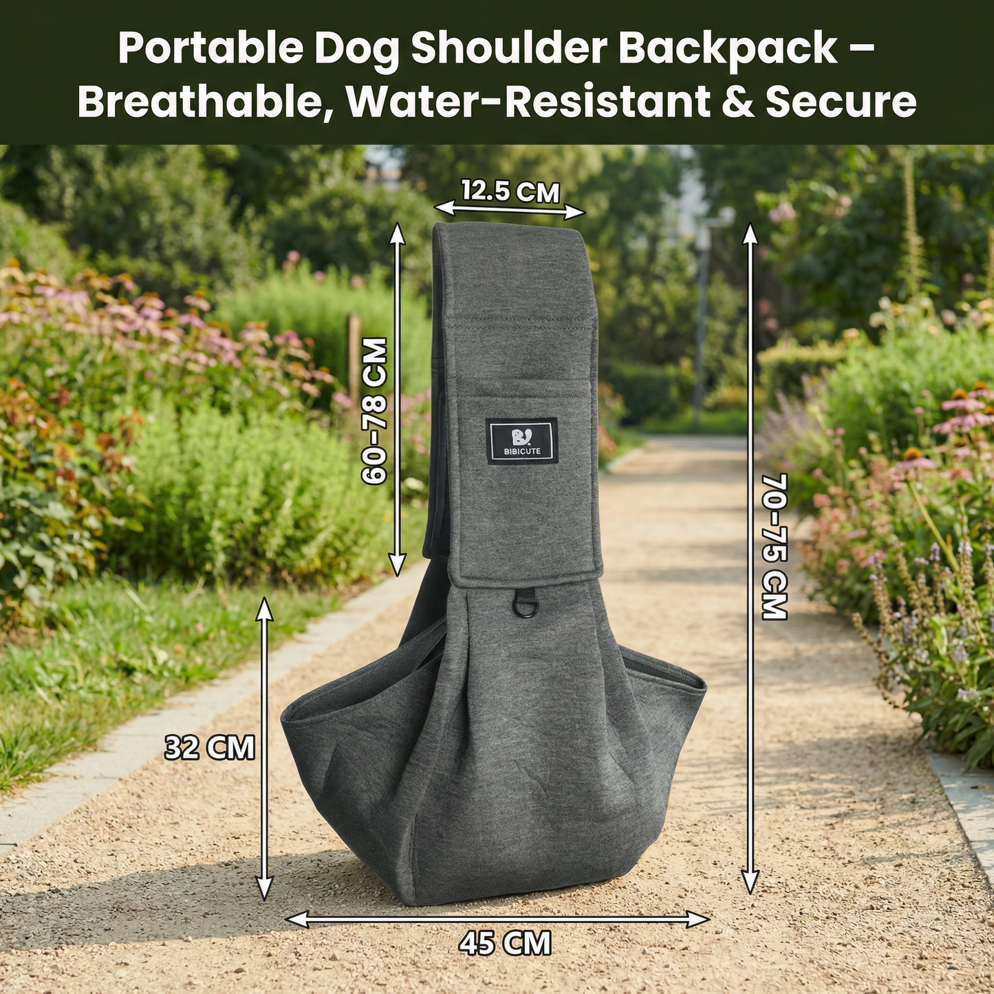 Dog Shoulder Carrier | Breathable Mesh & Water-Resistant | Safety Strap & Ergonomic Hands-Free