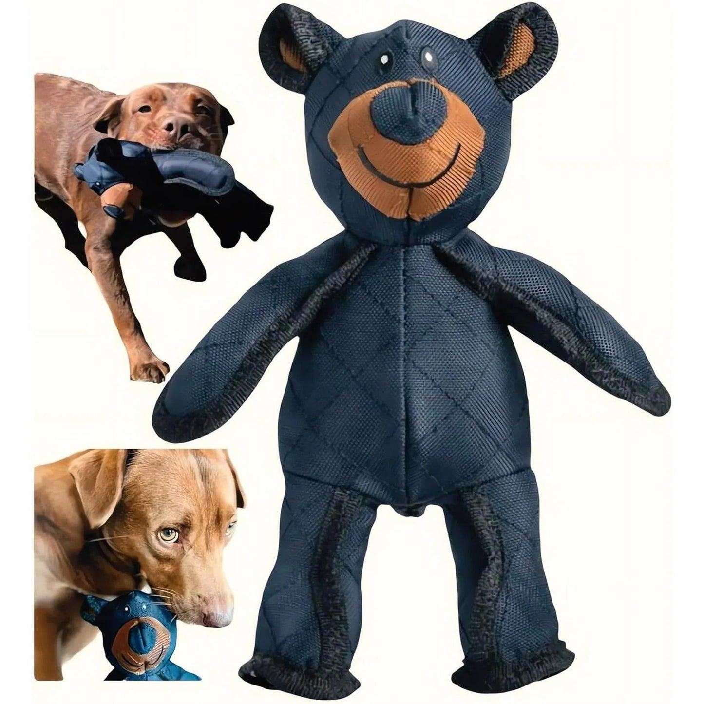 Dog Toy for Heavy Chewers | Indestructible Interactive Bear | Durable Nylon & Built-In Squeaker