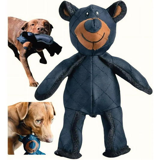 Dog Toy for Heavy Chewers | Indestructible Interactive Bear | Durable Nylon & Built-In Squeaker