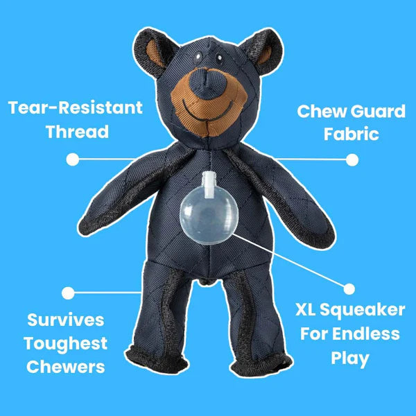 Dog Toy for Heavy Chewers | Indestructible Interactive Bear | Durable Nylon & Built-In Squeaker