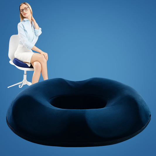 Donut Seat Cushion | Tailbone & Haemorrhoid Relief | Memory Foam & Washable Cover