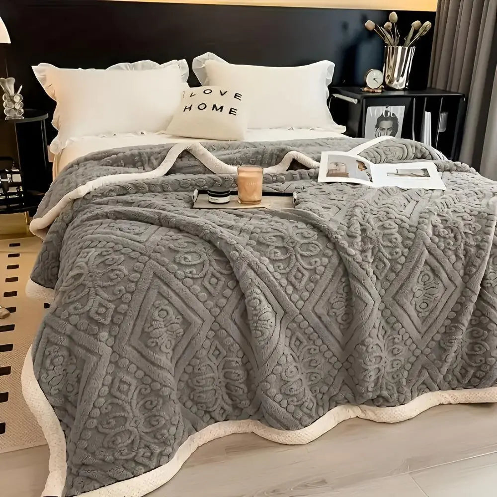 Double-Sided Blanket | Thickened & Reversible | Soft Breathable Fabric | Year-Round Comfort