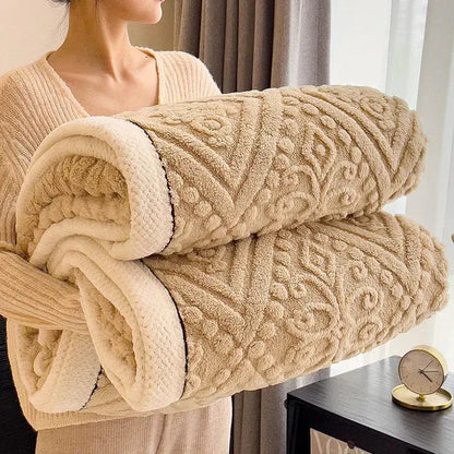 Double-Sided Blanket | Thickened & Reversible | Soft Breathable Fabric | Year-Round Comfort