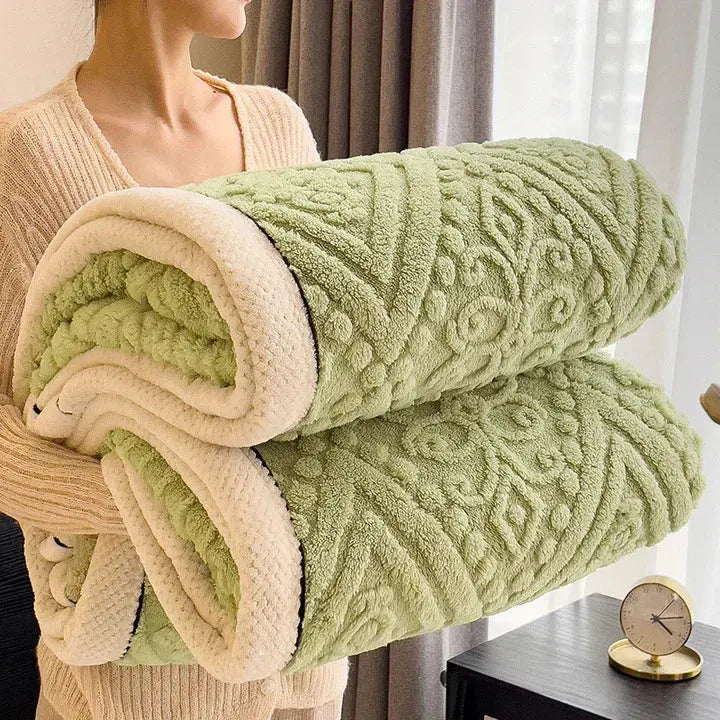 Double-Sided Blanket | Thickened & Reversible | Soft Breathable Fabric | Year-Round Comfort