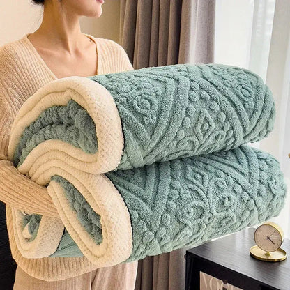 Double-Sided Blanket | Thickened & Reversible | Soft Breathable Fabric | Year-Round Comfort