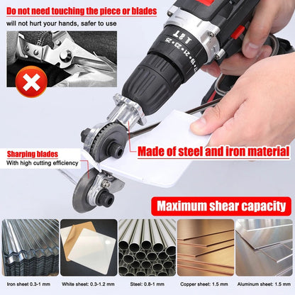 Drill Metal Cutting Attachment | Heavy-Duty Precision Cutting | Alloy Steel | Positioning Slots
