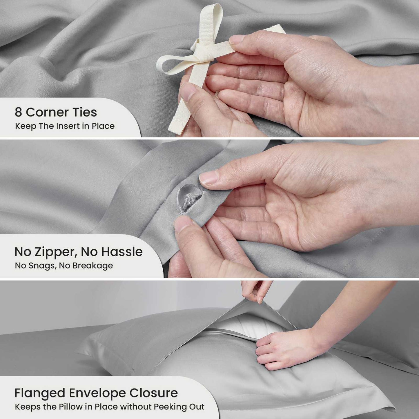 Duvet Cover Set | Cooling & Moisture-Wicking | Lightweight Lyocell | Comfortable Sleep