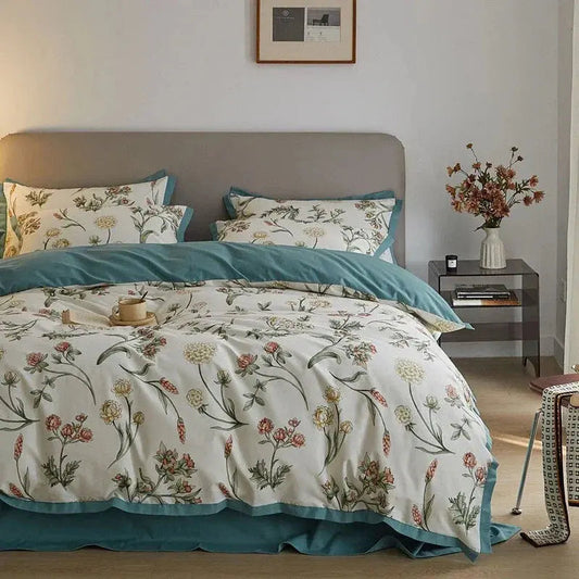 Duvet Cover Set | Elegant Floral Design | Soft Microfiber & Hidden Zipper | Cozy Bedroom Aesthetic