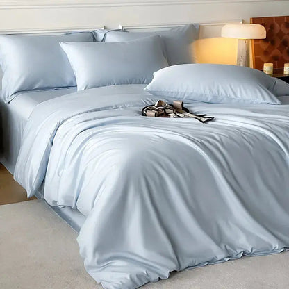 Duvet Cover Set | Silky Cooling Bamboo Viscose | Zipper Closure | Lightweight Summer Comfort