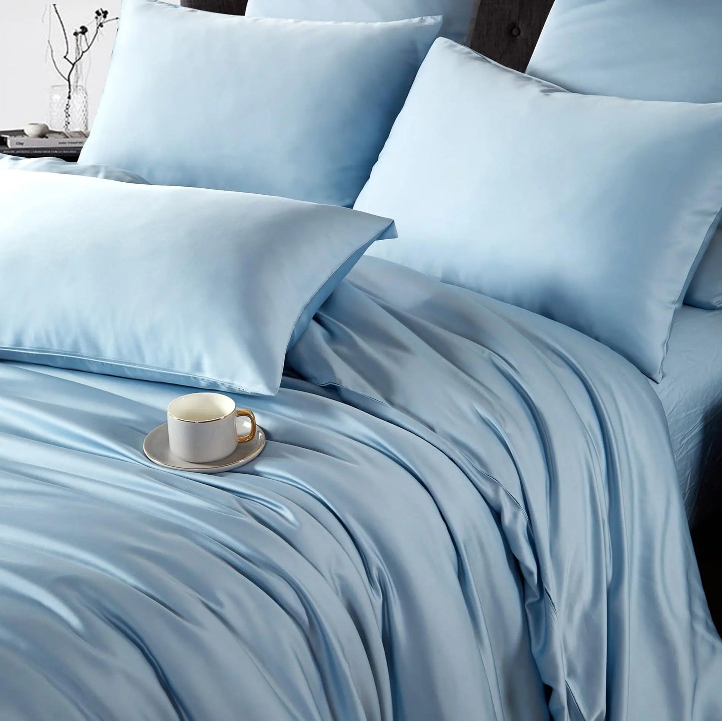 Duvet Cover Set | Silky Cooling Bamboo Viscose | Zipper Closure | Lightweight Summer Comfort