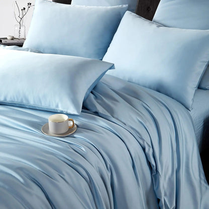 Duvet Cover Set | Silky Cooling Bamboo Viscose | Zipper Closure | Lightweight Summer Comfort