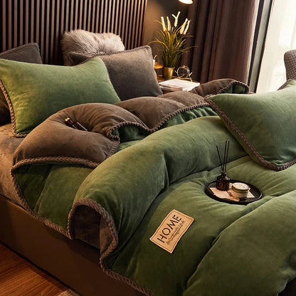 Duvet Cover Set | Ultra-Soft Velvet Fleece | Queen & King Sizes | Cold-Weather Comfort