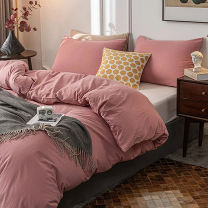 Duvet Cover Set | Zipper Closure & Corner Ties | Double-Brushed Microfiber | Year-Round Comfort