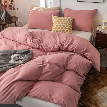 Duvet Cover Set | Zipper Closure & Corner Ties | Double-Brushed Microfiber | Year-Round Comfort
