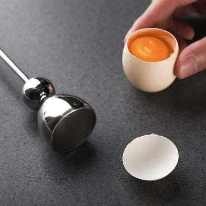 Egg Opener Tool | Precision Gravity Crack | Stainless Steel & 2-Piece Set | Dishwasher Safe