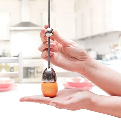 Egg Opener Tool | Precision Gravity Crack | Stainless Steel & 2-Piece Set | Dishwasher Safe
