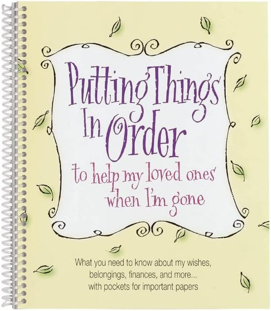 Estate Organizer | Softcover Spiral-Bound | Dual Pockets & Document Sections | Peace of Mind