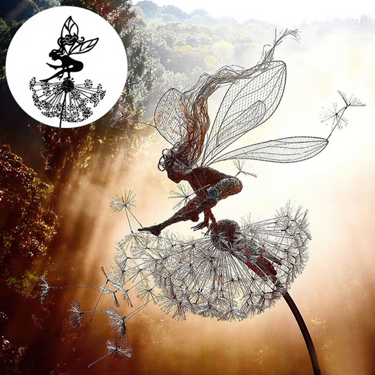 Fairy Garden Sculpture | Laser-Cut Steel | Weather-Resistant | Indoor/Outdoor