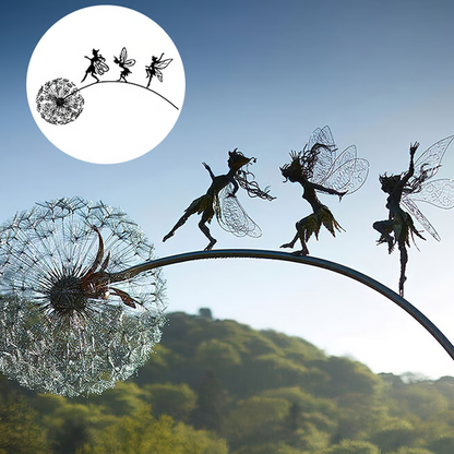 Fairy Garden Sculpture | Laser-Cut Steel | Weather-Resistant | Indoor/Outdoor