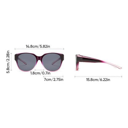 Fit-Over Sunglasses for Glasses | Polarized Cat-Eye | Scratch-Resistant Lenses