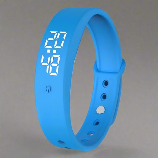 Fitness Smartwatch | Water-Resistant | Temp & Activity Tracking | Adjustable Silicone Band