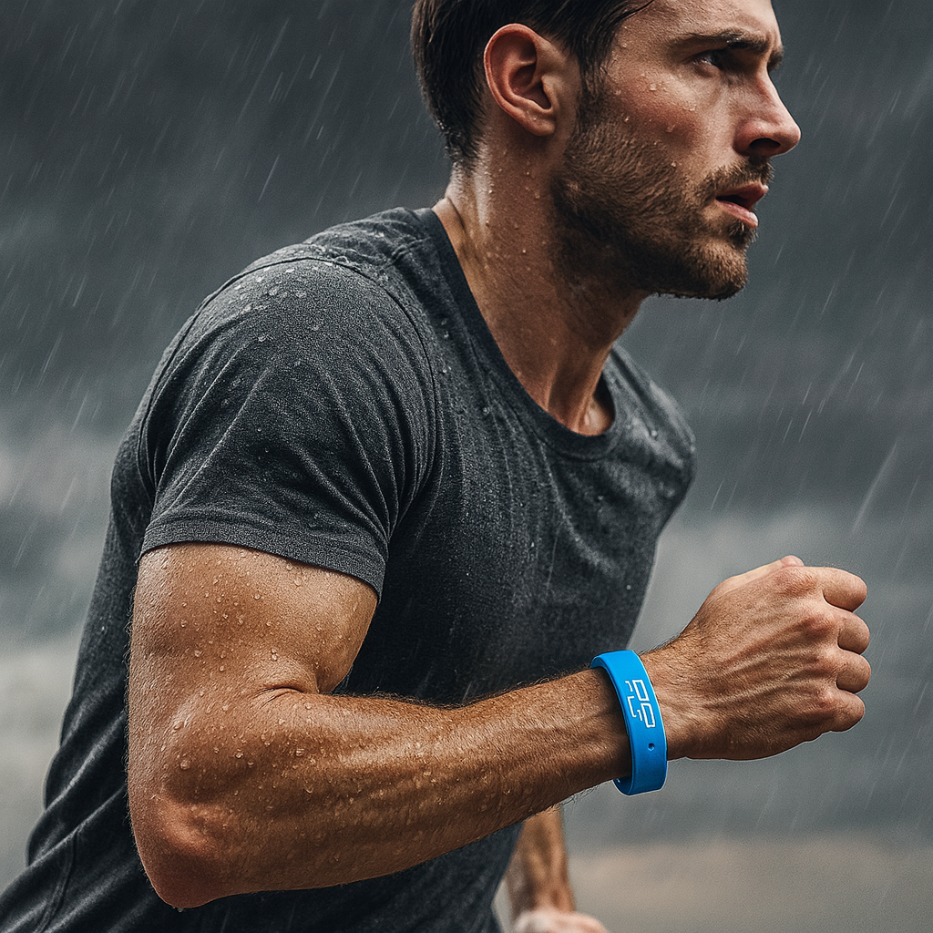 Fitness Smartwatch | Water-Resistant | Temp & Activity Tracking | Adjustable Silicone Band