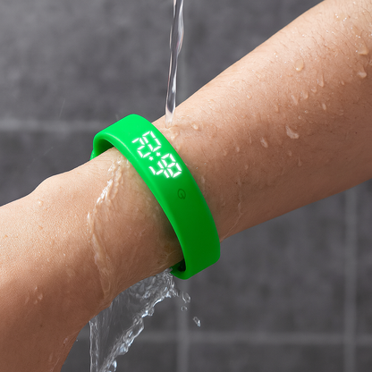 Fitness Smartwatch | Water-Resistant | Temp & Activity Tracking | Adjustable Silicone Band
