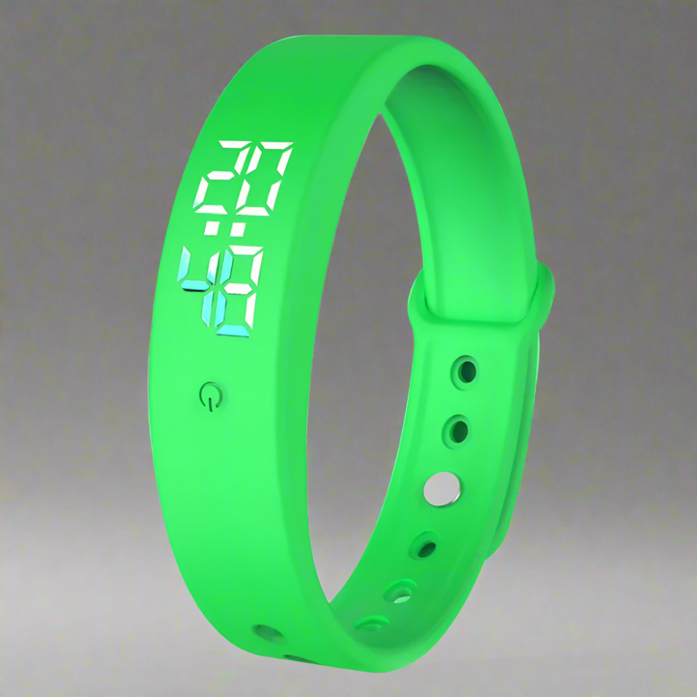 Fitness Smartwatch | Water-Resistant | Temp & Activity Tracking | Adjustable Silicone Band