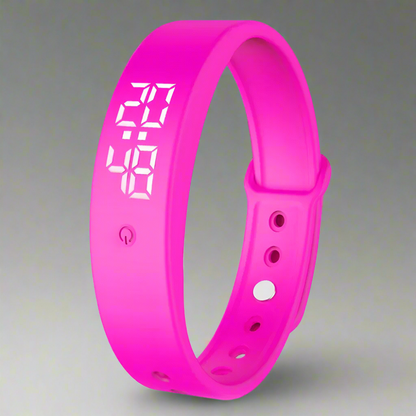 Fitness Smartwatch | Water-Resistant | Temp & Activity Tracking | Adjustable Silicone Band